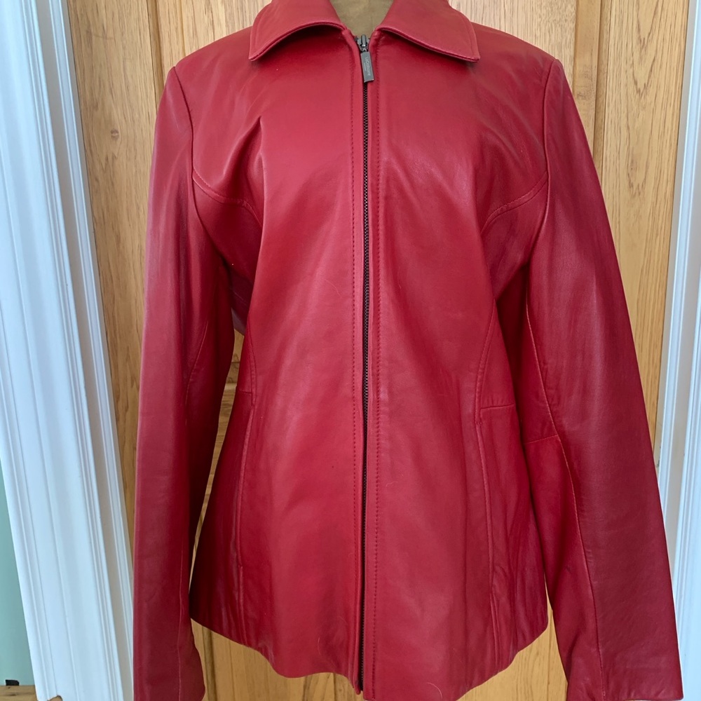 Liz Claiborne Red Leather Jacket